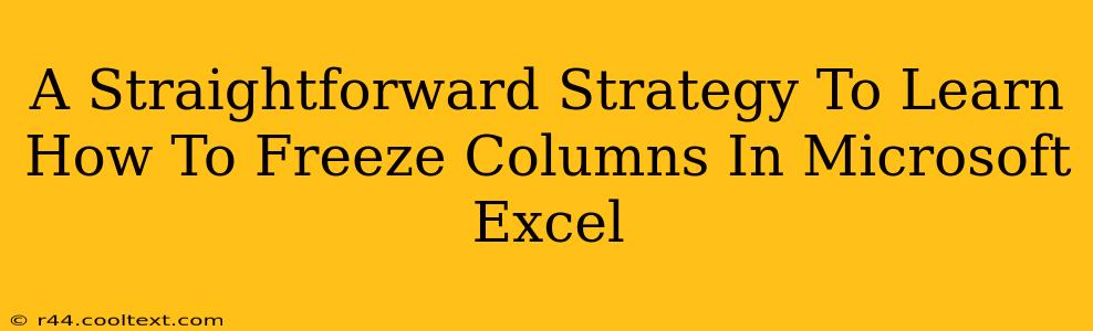 A Straightforward Strategy To Learn How To Freeze Columns In Microsoft Excel