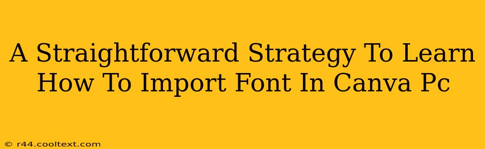 A Straightforward Strategy To Learn How To Import Font In Canva Pc