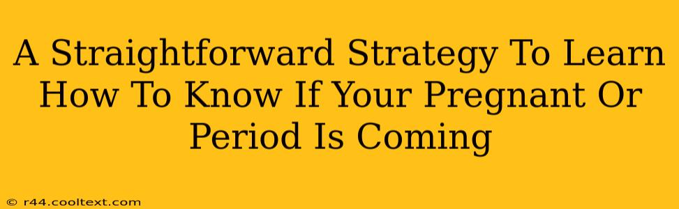 A Straightforward Strategy To Learn How To Know If Your Pregnant Or Period Is Coming