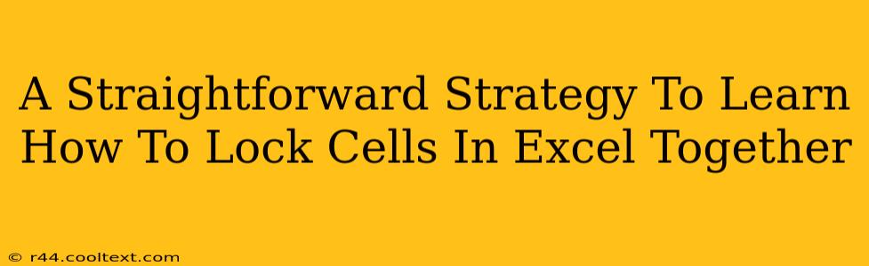 A Straightforward Strategy To Learn How To Lock Cells In Excel Together