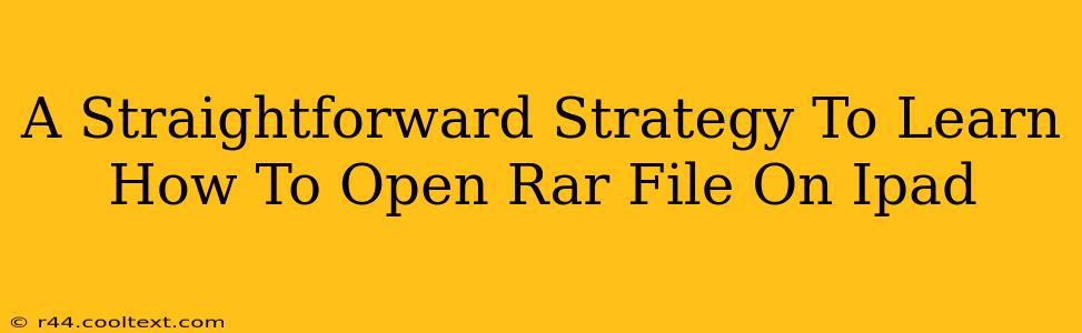 A Straightforward Strategy To Learn How To Open Rar File On Ipad