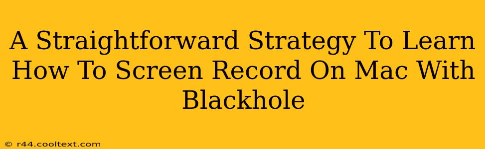 A Straightforward Strategy To Learn How To Screen Record On Mac With Blackhole