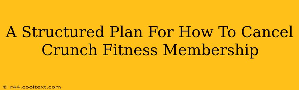 A Structured Plan For How To Cancel Crunch Fitness Membership