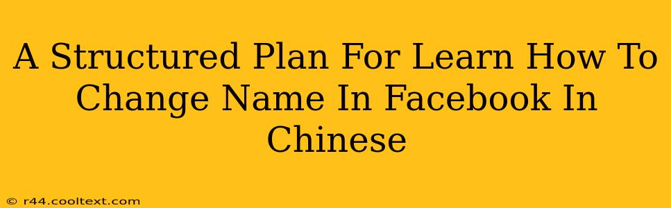 A Structured Plan For Learn How To Change Name In Facebook In Chinese