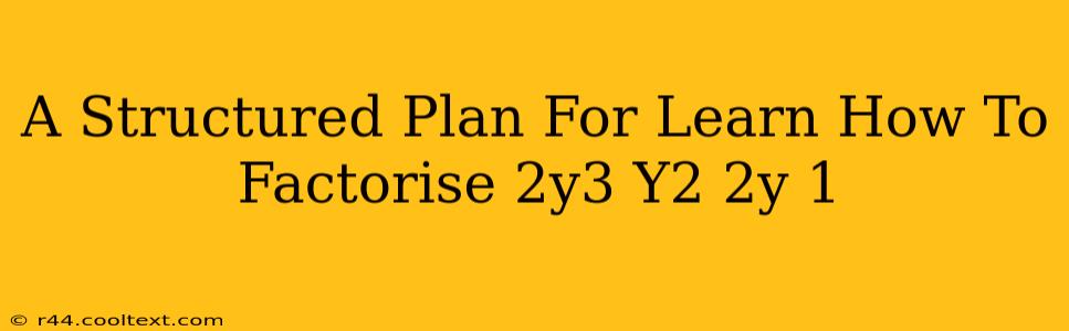 A Structured Plan For Learn How To Factorise 2y3 Y2 2y 1