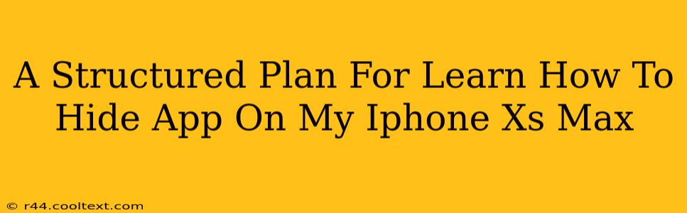 A Structured Plan For Learn How To Hide App On My Iphone Xs Max