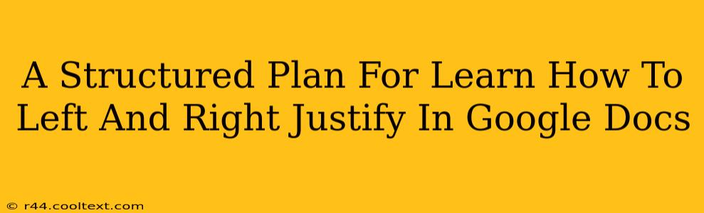 A Structured Plan For Learn How To Left And Right Justify In Google Docs