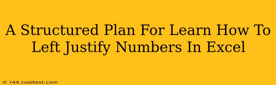 A Structured Plan For Learn How To Left Justify Numbers In Excel