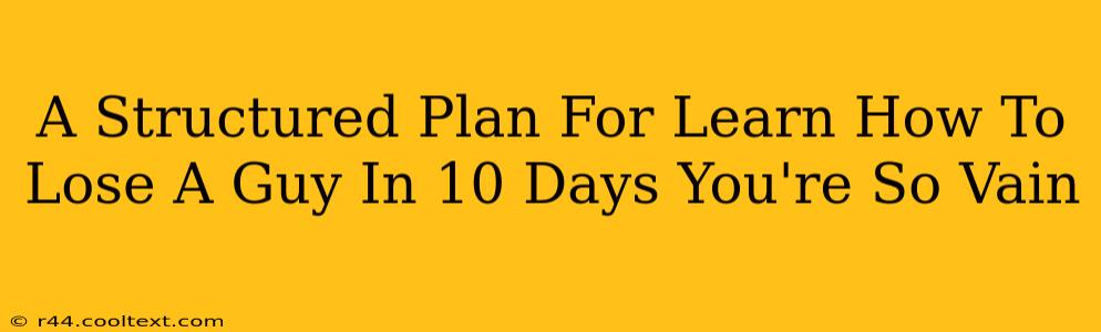 A Structured Plan For Learn How To Lose A Guy In 10 Days You're So Vain