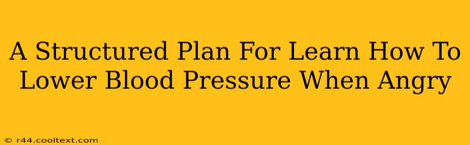 A Structured Plan For Learn How To Lower Blood Pressure When Angry