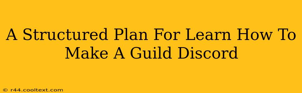 A Structured Plan For Learn How To Make A Guild Discord