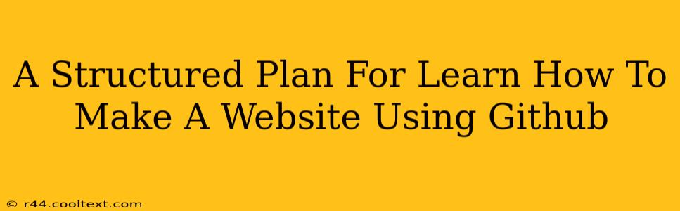 A Structured Plan For Learn How To Make A Website Using Github