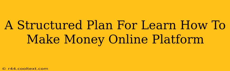 A Structured Plan For Learn How To Make Money Online Platform