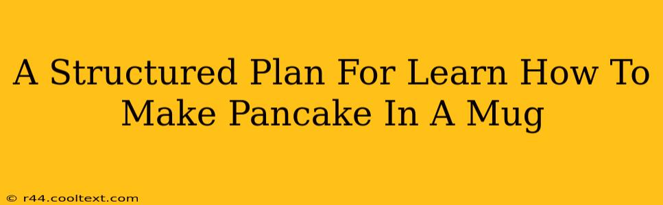 A Structured Plan For Learn How To Make Pancake In A Mug