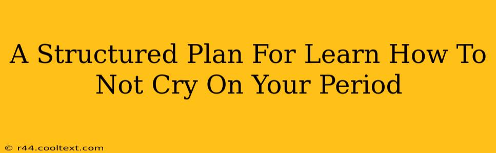 A Structured Plan For Learn How To Not Cry On Your Period