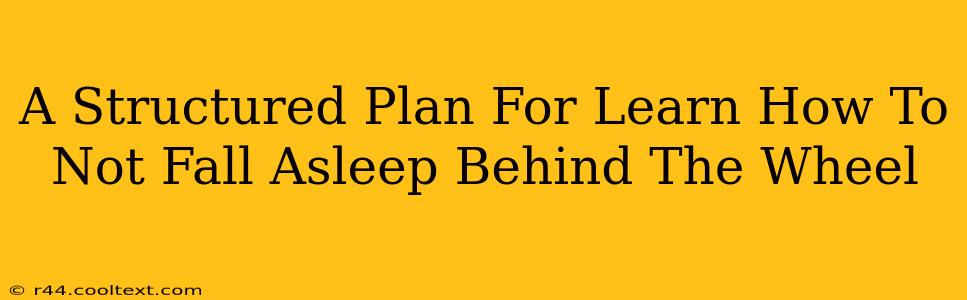 A Structured Plan For Learn How To Not Fall Asleep Behind The Wheel