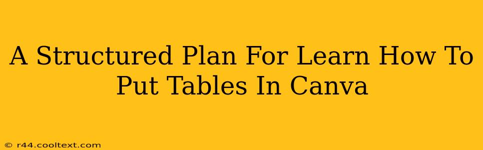 A Structured Plan For Learn How To Put Tables In Canva