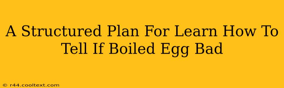 A Structured Plan For Learn How To Tell If Boiled Egg Bad