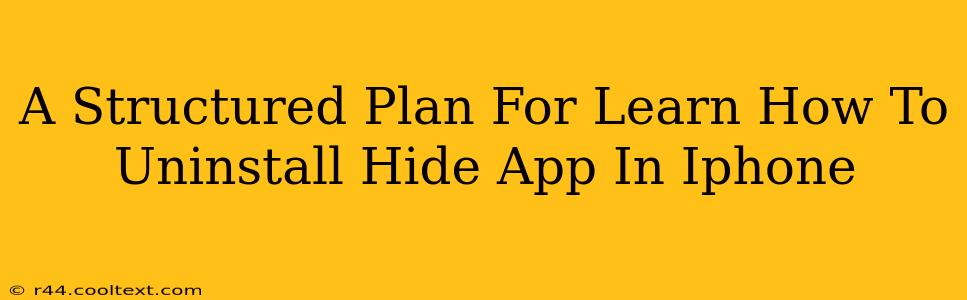 A Structured Plan For Learn How To Uninstall Hide App In Iphone