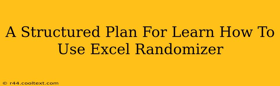 A Structured Plan For Learn How To Use Excel Randomizer