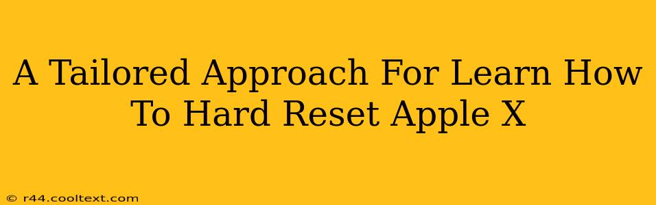 A Tailored Approach For Learn How To Hard Reset Apple X