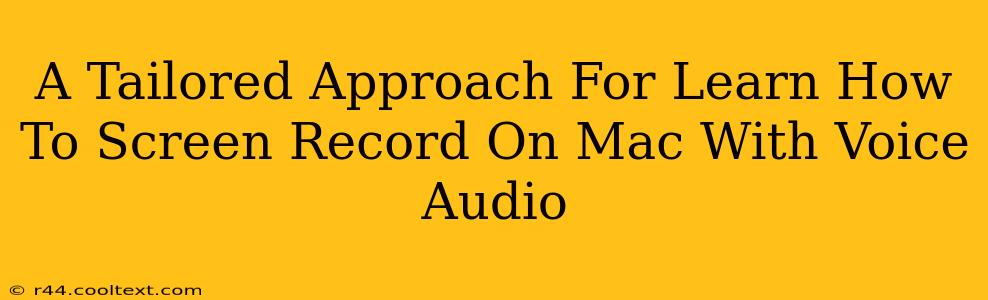 A Tailored Approach For Learn How To Screen Record On Mac With Voice Audio