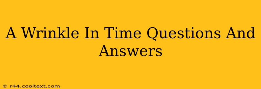 A Wrinkle In Time Questions And Answers