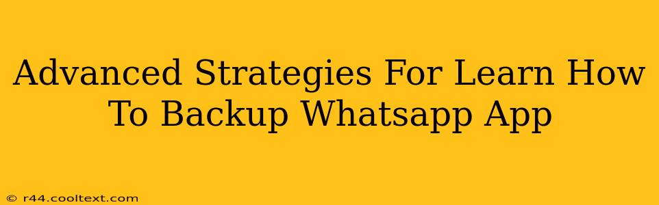 Advanced Strategies For Learn How To Backup Whatsapp App