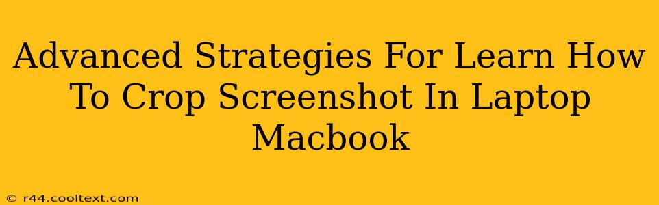 Advanced Strategies For Learn How To Crop Screenshot In Laptop Macbook