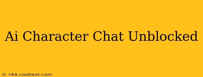 Ai Character Chat Unblocked