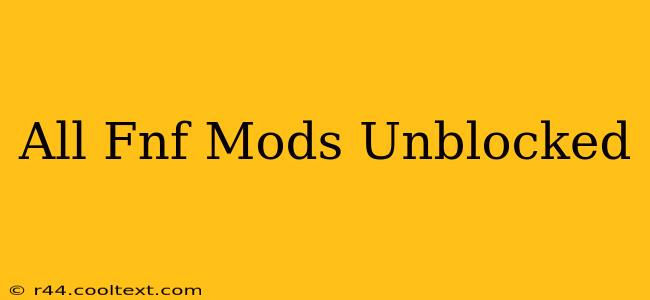 All Fnf Mods Unblocked