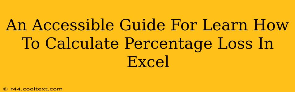 An Accessible Guide For Learn How To Calculate Percentage Loss In Excel