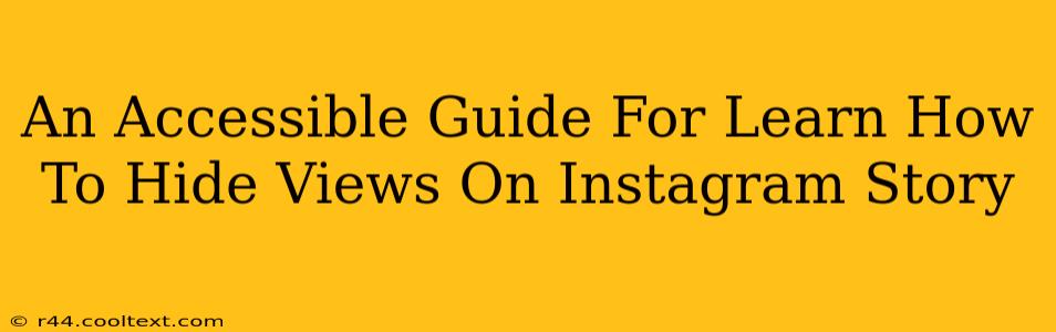 An Accessible Guide For Learn How To Hide Views On Instagram Story