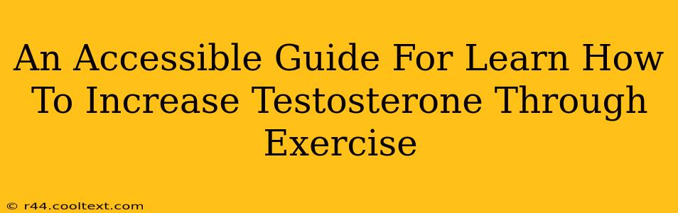 An Accessible Guide For Learn How To Increase Testosterone Through Exercise