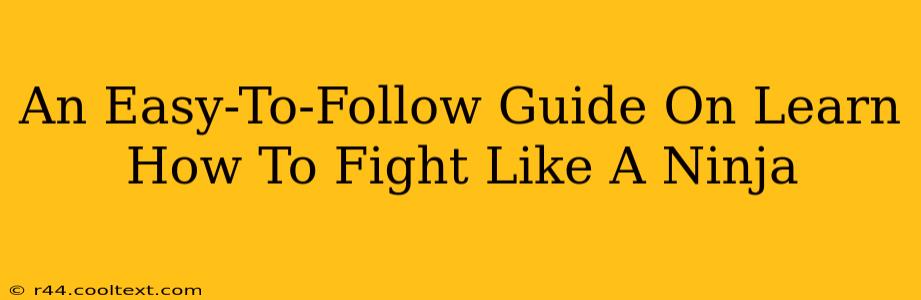 An Easy-To-Follow Guide On Learn How To Fight Like A Ninja