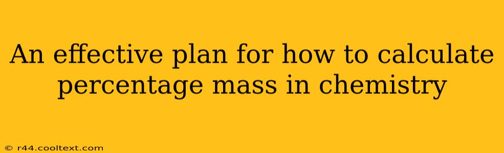 An Effective Plan For How To Calculate Percentage Mass In Chemistry