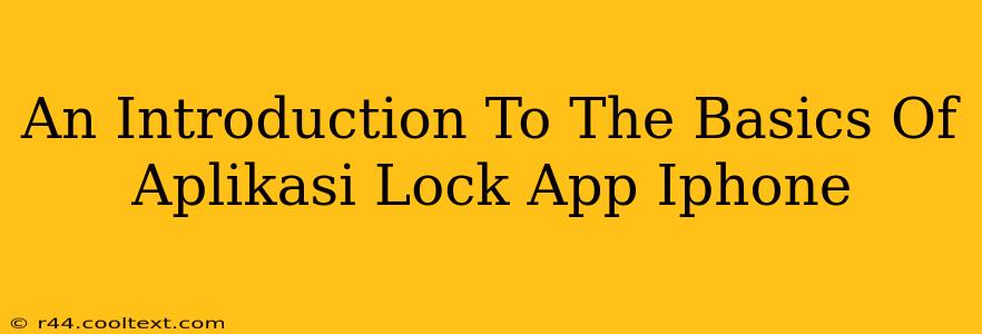 An Introduction To The Basics Of Aplikasi Lock App Iphone