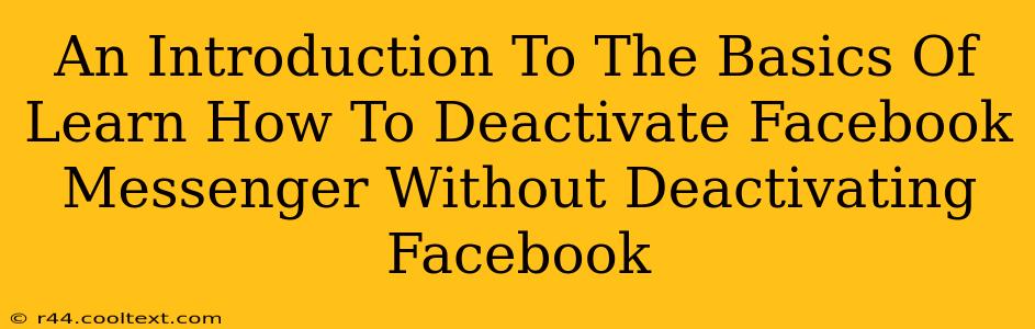 An Introduction To The Basics Of Learn How To Deactivate Facebook Messenger Without Deactivating Facebook