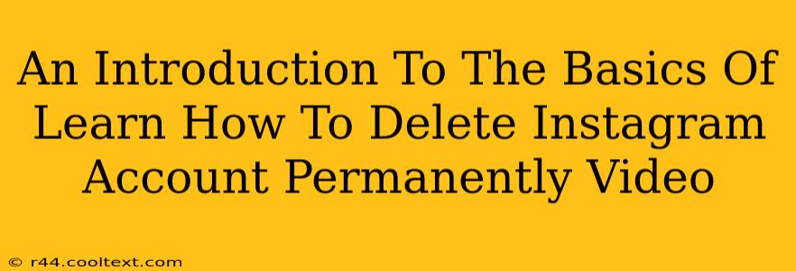 An Introduction To The Basics Of Learn How To Delete Instagram Account Permanently Video