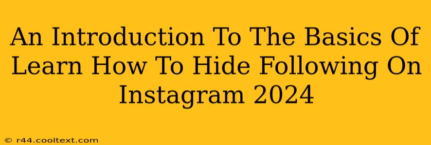 An Introduction To The Basics Of Learn How To Hide Following On Instagram 2024