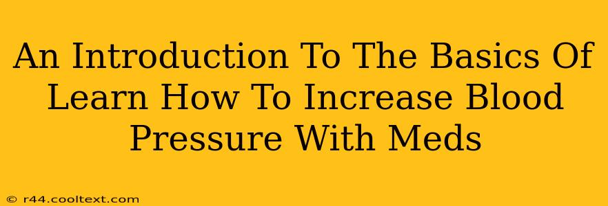 An Introduction To The Basics Of Learn How To Increase Blood Pressure With Meds