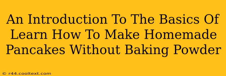 An Introduction To The Basics Of Learn How To Make Homemade Pancakes Without Baking Powder