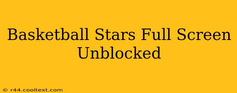 Basketball Stars Full Screen Unblocked