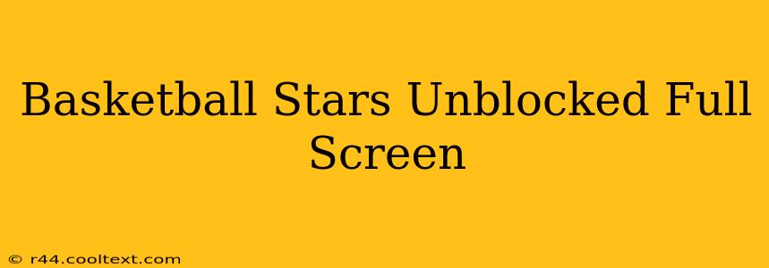 Basketball Stars Unblocked Full Screen