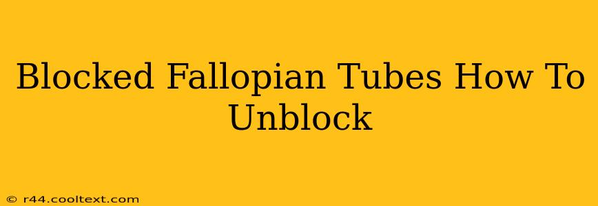 Blocked Fallopian Tubes How To Unblock