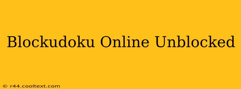 Blockudoku Online Unblocked