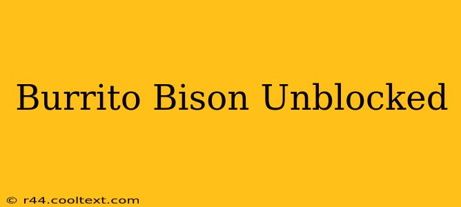 Burrito Bison Unblocked