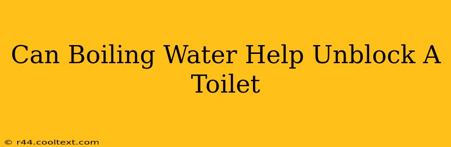 Can Boiling Water Help Unblock A Toilet