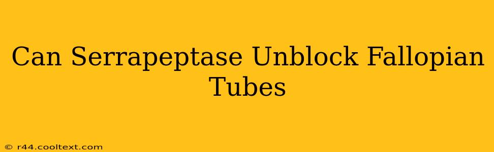 Can Serrapeptase Unblock Fallopian Tubes