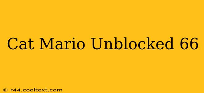 Cat Mario Unblocked 66